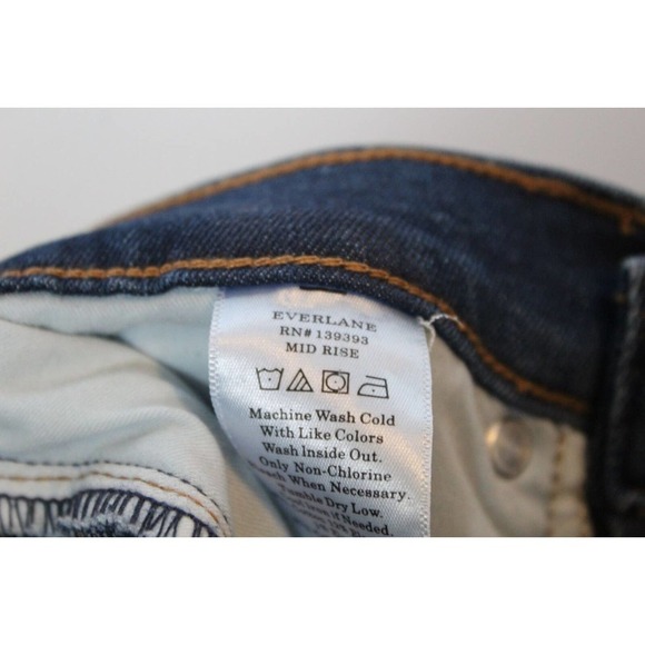 ✨2/$20 Everlane Mid Rise Skinny Ankle Jeans Blue Dark Wash Jean Size 26 H14249 - Picture 13 of 16